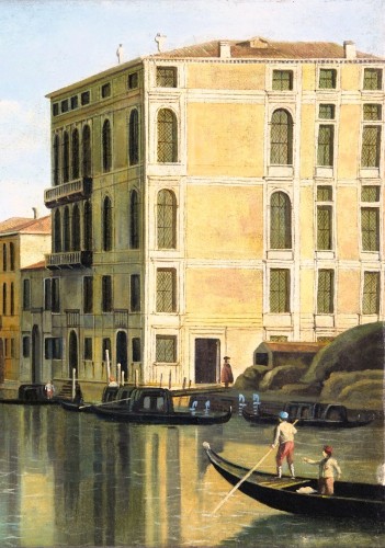 Venice, Palaces on the Grand Canal - Venetian Master,early 19th century - 